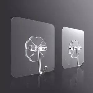 투명매직후크 접착 고리 접착식 후크 무타공액자걸이 부착 욕실 벽 옷 걸이 현관 수건