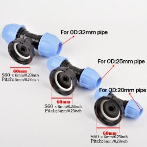 IBC 탱크 어댑터 키트 - 정원 관개용 20/25/32mm 콘센트, 엘보우 및 티 피팅용 내구성  플라스틱 PE/PVC 파