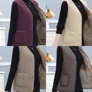 양털융기모조끼 뽀글이조끼 양털조끼 기모 여성조끼