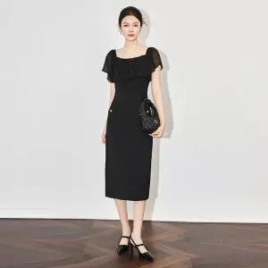 원피스 여성 봄 쉬폰원피스 시폰 드레스 슬림핏 admr1