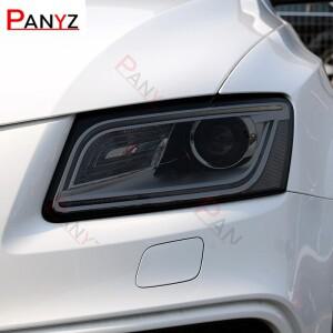 아우디 호환 Q5 8R 2008-2017 용 자동차 헤드라이트 보호 필름 스모크 블랙 틴트 랩 비닐 투명 TPU 스티커