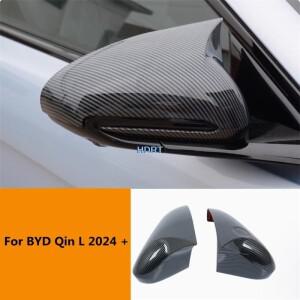 BYD Qin L 2024 + 자동차 스타일 측면 후면보기 미러 반사 거울 역방향 하우징 커버 액세서리 외부 스티커
