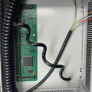 6코어 나선형 전원 코드 24AWG  TPU 스프링 코일 케이블 블랙 텔레스코픽 스트레치 와이어