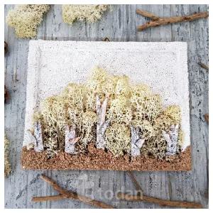 창의체험- 눈덮힌겨울 모스자작나무숲 액자만들기 5인용 올인원구성