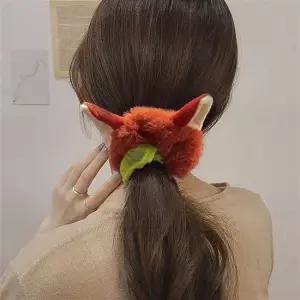 귀여운 토끼 여우 퍼 곱창밴드 헤어슈슈 머리끈