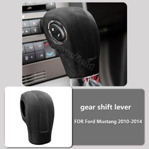 알칸타라 기어 스틱 시프트 노브 핸들 스티커  포드 머스탱 2010 장식 자동차 액세서리