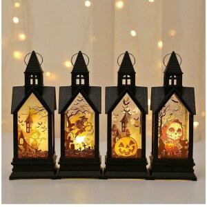 촛불 바람 랜턴 허수아비 우아한 안뜰 빈티지 꾸미기 홀더 마녀 2 c 매달려 축제 램프