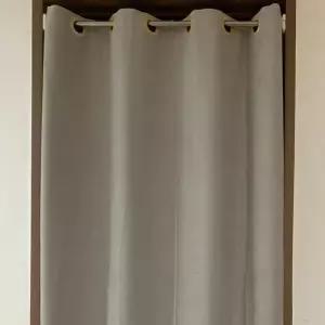 공간분리 아일렛 문 가리개 커튼 그레이 200cm