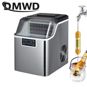 상업용 전기 제빙기 자동 물총알 추가 둥근 블록 아이스 큐브 발생기 기계 밀크 티 커피숍 30 kg 24H