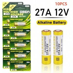 10PCS 27A 12V 알카라인 배터리 23A 건전지 초인종 자동차 키 계산기 원격 제어