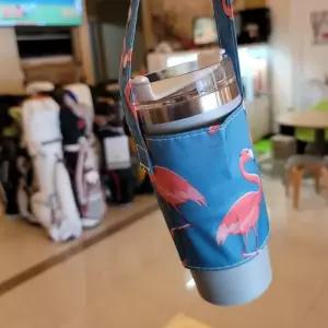 패브릭 드링크백 텀블러파우치 블루밍고