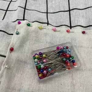 미싱부자재 원형 진주 시침핀 컬러