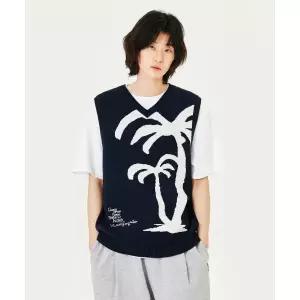 마크곤잘레스 MARK GONZALES PALM TREE V-NECK 니트 조끼 - NAVY Z241UKT030065 410638
