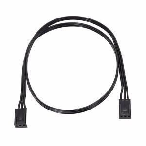 팬3PIN 남성-남성 검정색 플랫 케이블 24AWG 순수 구리 컴퓨터