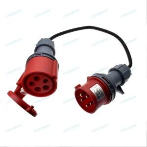5핀 레드 16A 남성형32A 여성형 - 어댑터 Gen Ev 충전기 연장 코드 커넥터 380V-415V