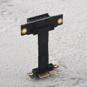 AB47-PCIE X1 라이저 케이블 듀얼 90도 직각 Pcie 3.0 to 연장 8Gbps PCI 익스프레스 1X 카드
