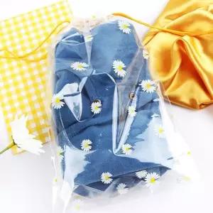 복조리형 투명 파우치 여행용파우치 플라워 20x30