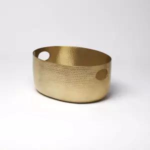 아메리칸 메탈크래프트 알루미늄 음료 욕조 - 음료용 손잡이가 있는 대형 파티 서빙 솔루션 512온스 골드