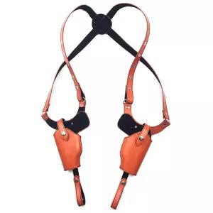 가죽 스트랩 권총 벨트 총보관 홀스터 케이스 멜빵