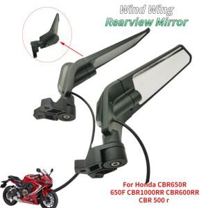 혼다 호환 용 CBR650R 윈드 윙 백미러 CBR1000RR CBR 650F 250R 300R 400RR Retroviseur Moto Mirrors With
