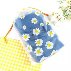 파우치 복조리형 반투명 20x30 플라워 지퍼백