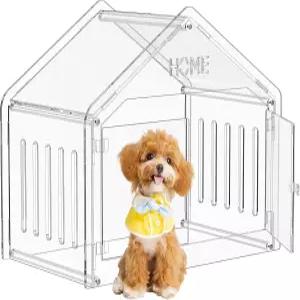 아크릴 개집 실내.작은 개들을 위한 투명한 개 상자 가장 작은 고양이 애완동물을 현대적인 실내 사육장