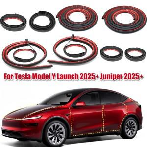 Tesla Model Y Launch 2025+ Juniper 고무 날씨 드래프트 씰 스트립 바람 소음 키트 트렁크 용 문 방음