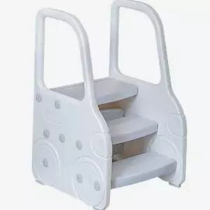 유아 발 디딤대 어린이 안전 아기 유아 디딤대 3단 플라스틱 다용도 스툴 보조 학습 의자