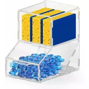 2개의 뚜껑이 있는 비키이 아크릴 세탁 포드 정리함 - 식기세척기 세제 파우더 건조기 볼 및 스낵용 다목적