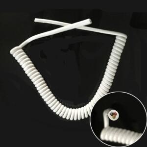 흰색 용수철 케이블 구리 코어 블랙 나선형 와이어 3x1.5 사각형 TPU 텔레스코픽 전원 코드 연결 스트레치