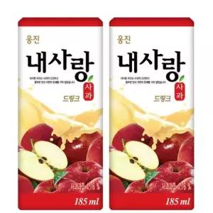 웅진 내사랑 사과 드링크 팩음료 주스 185ml 24팩 GST