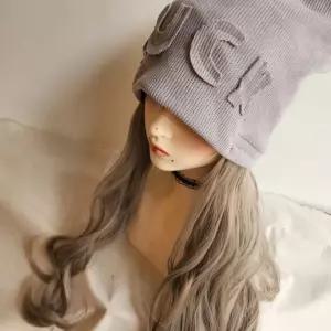 롱 웨이브 위그 탈색 탈부착 비니 가발