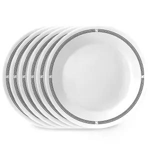 Corelle Vitrelle 17.1cm(6.75인치) 샐러드 애피타이저 접시 세트, 3중 레이어 유리 및 흠집 방지, 경량 원