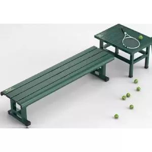 테니스장 야외벤치 탁자 테라스 철제 경기장 휴식의자 발코니 공원 일체형 실외 펜션 테이블AY006(다크그린