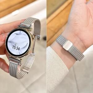 18mm 20mm 고급 금속 마그네틱 스트랩  호환 갤럭시 호환 시계 7 6 5 4 44mm/40mm 프로 액티브 2 기어 s3