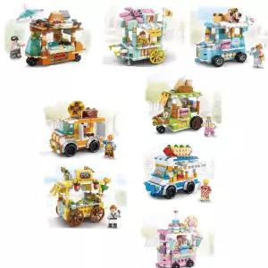 블럭 푸드트럭 스토어 8종 먹거리타운 1세트