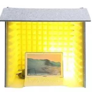 방음 부스 휴대용 가정용방음부스 회색 박스 노래방 가정용