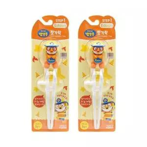 교정젓가락 뽀로로 에디슨 젓가락 1단계 2개세트 소방관 어린이집준비물