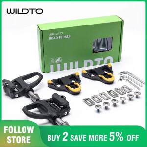 WILDTO 로드 바이크 페달 나일론 사이클링 베어링 클릿 클립리스 SPD SL 시스템용 잠금 플레이트 자전거
