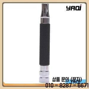 황동 안전 면도기 손잡이 Ror Mens Yaqi 검정 및 크롬 색상