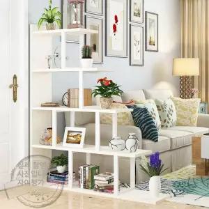 계단형 책장 아파트 대형 캐비닛 거실입구 거실 연한 파티션