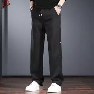 바지 남사친 캐주얼 겨울 가을 면린넨 스트링 공기층 스트레이트 맨투맨 트렌디 아이템 고급 HT4