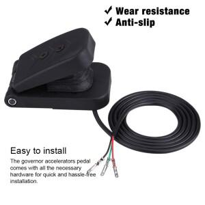 전기 세발 자전거 스로틀 가스 페달 속도 제어 가속기 브레이크 발 범용 검정색 플라스틱 보트 부품 액세서