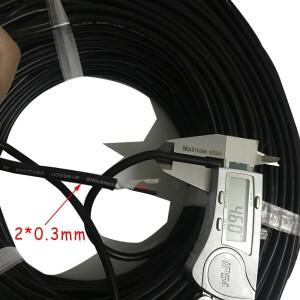 2코어 실리콘 고무 케이블 내한성 와이어 멀티 소프트 20AWG 유연한 연선 구리 DHL100M