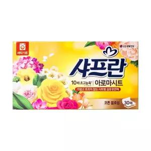 코튼블로섬 실내 30매 뺄레 건조 향기 샤프란 세탁기용 빨래