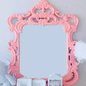 유럽식 화장대 거울 화장실 벽걸이 드레스룸 공주 사각 월넛 좌식화장대 엔틱 빈티지 욕실