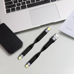 휴대용 휴대 전화 짧은 충전 케이블 USB-A/USB-C to C 5A Xiaomi Huawei Phones Powerbank 용 빠른 충전 유