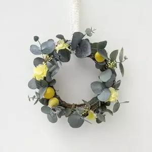 방꾸미기소품 골든볼과 생일선물 벽장식소품 드라이플라워 리스