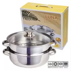 스테인레이스 인덕션 2단찜기 전골냄비 28cm 찜기채반 스텐찜통 찜솥 선물세트