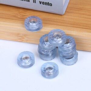 10개 소형 원형 미끄럼 커버 패드 가구 바닥 다리 소파 방지 스툴 테이블 보호대 의자 투명